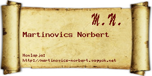 Martinovics Norbert névjegykártya